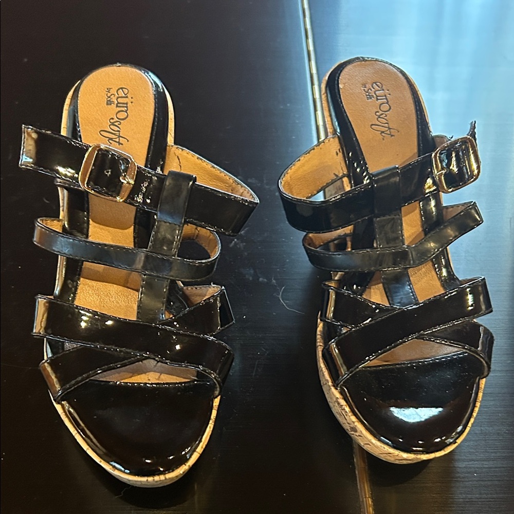 Euro Soft Black Women's Sandals